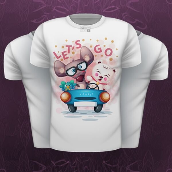 LetsGo - Kids Unisex White TShirt